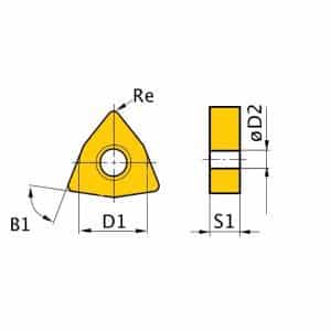 Jeu de 5 plaquettes ISO WNMG080408Optimum