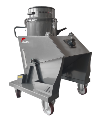 BENNE ASPIRANTE POUR GRANDES QUANTITES DE SOLIDES ET LIQUIDES